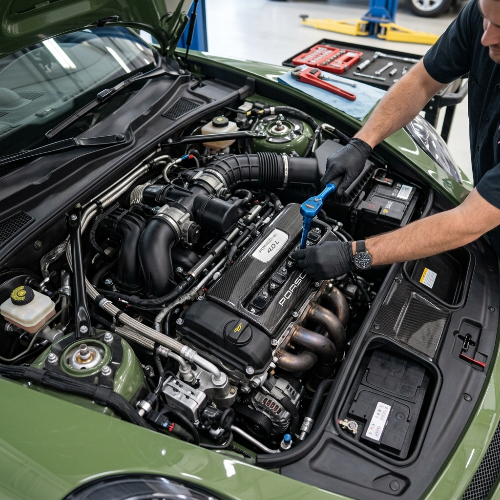 Clean engine bay