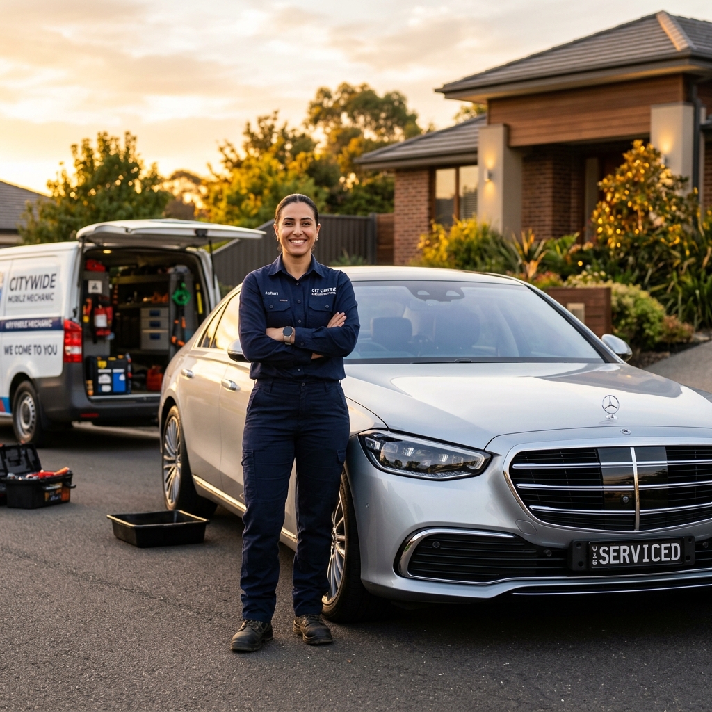 Friendly mechanic portrait